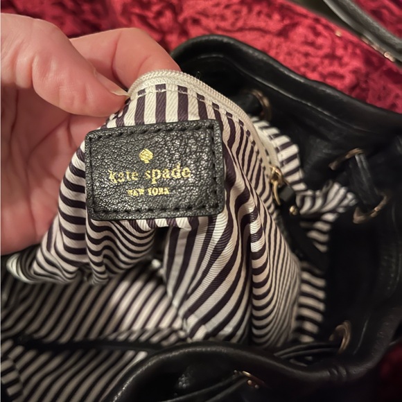 Kate Spade Black Leather Women's Bucket Bag - Picture 4 of 10